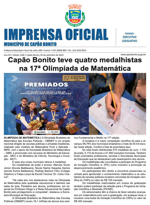 Capa da edição
