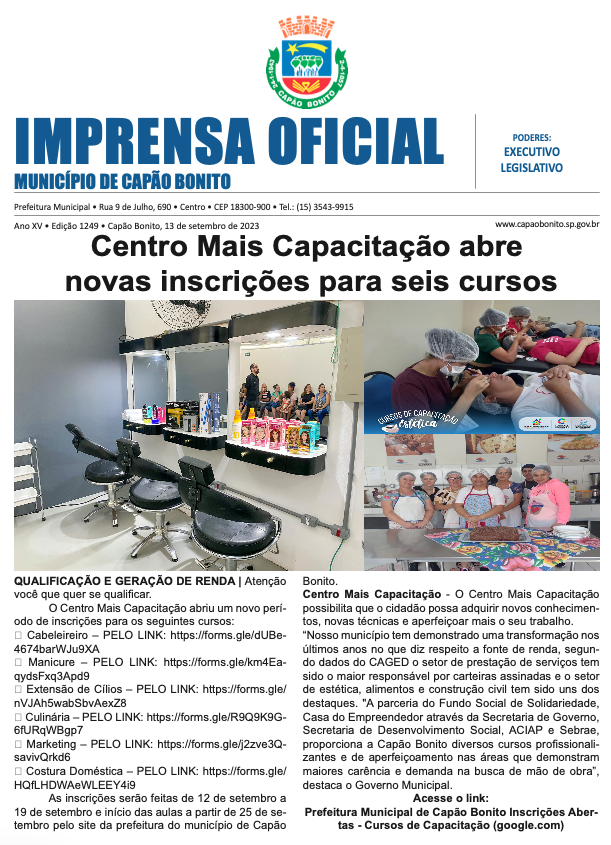 Capa da edição