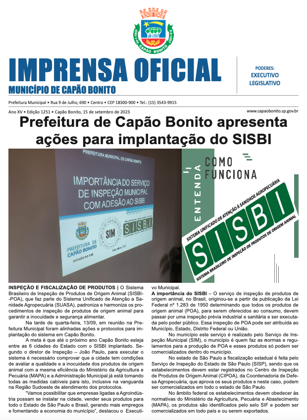 Capa da edição