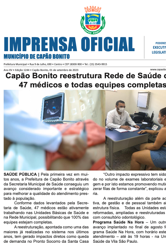 Capa da edição