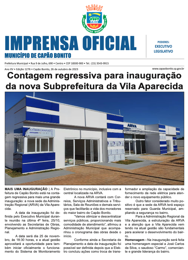 Capa da edição