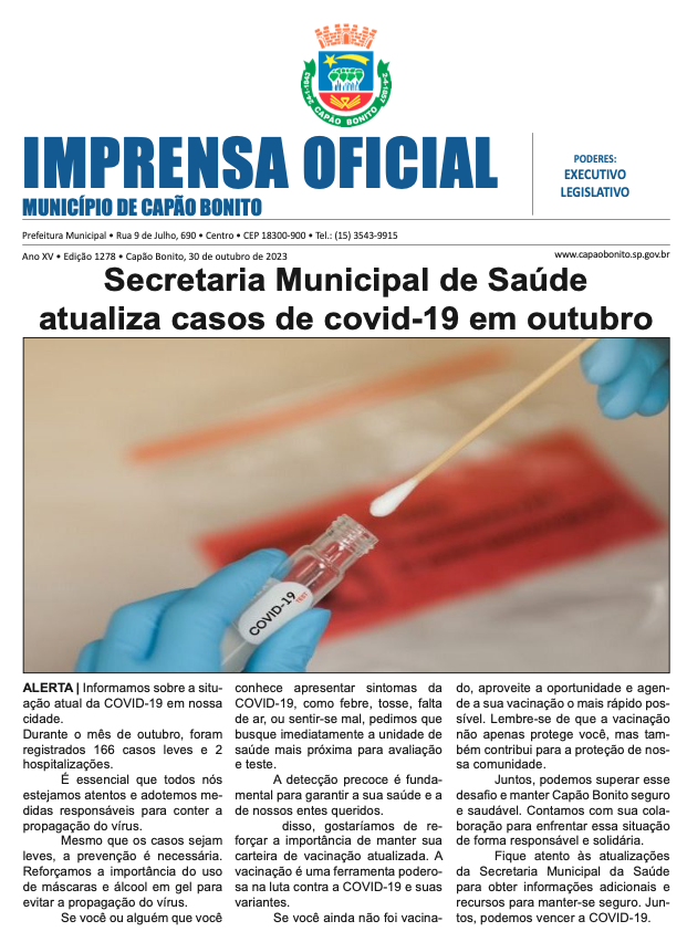 Capa da edição