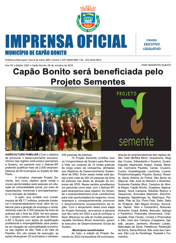 Capa da edição