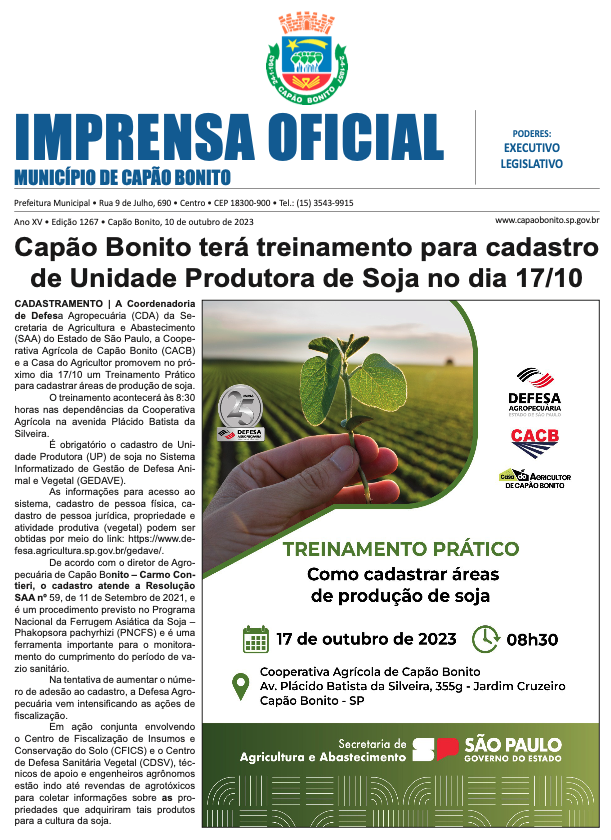 Capa da edição