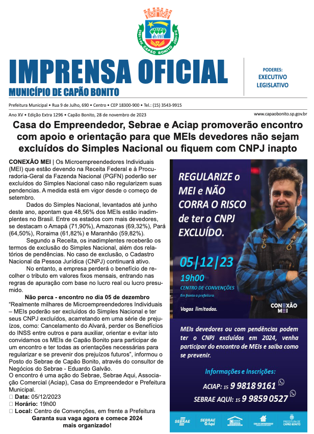 Capa da edição