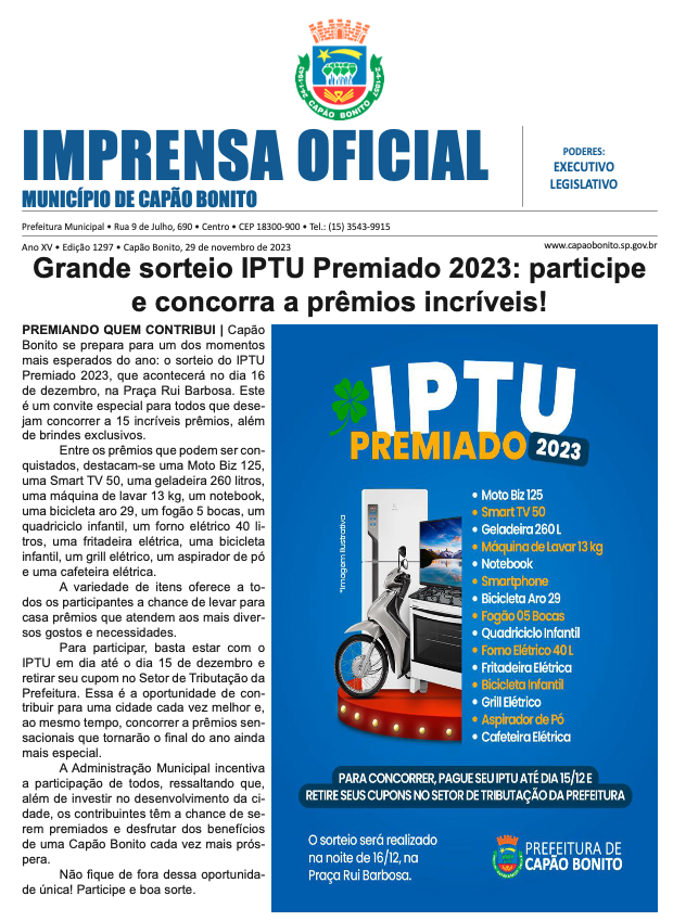 Capa da edição