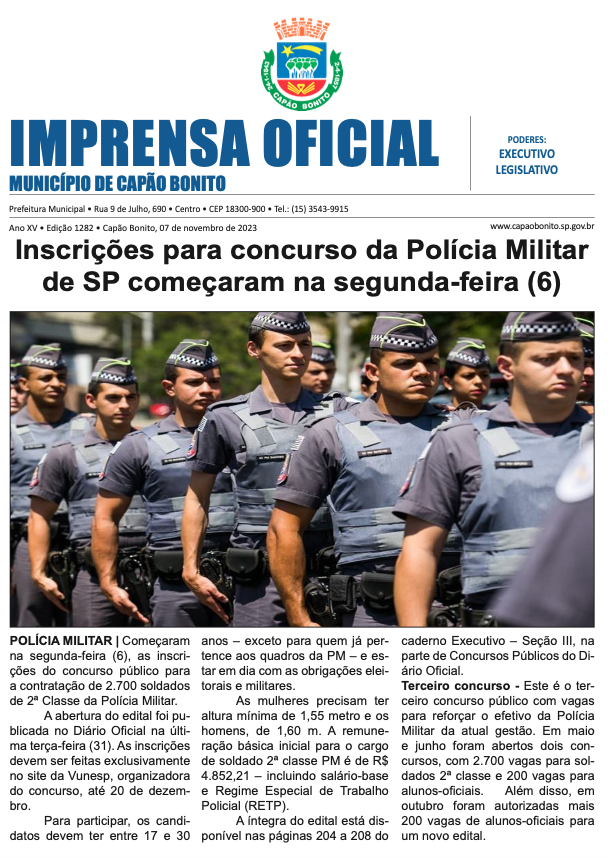 Capa da edição