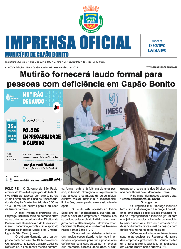 Capa da edição