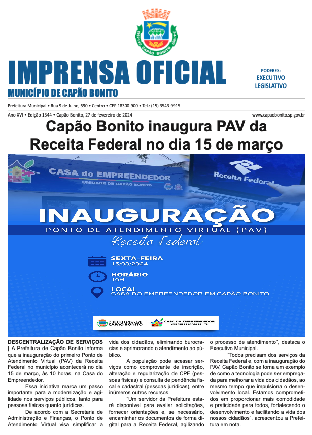 Capa da edição
