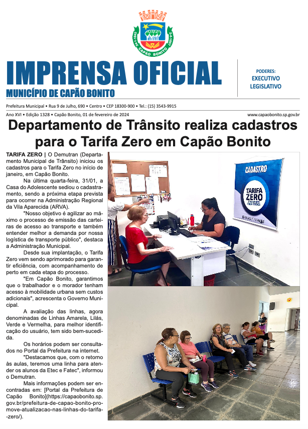 Capa da edição