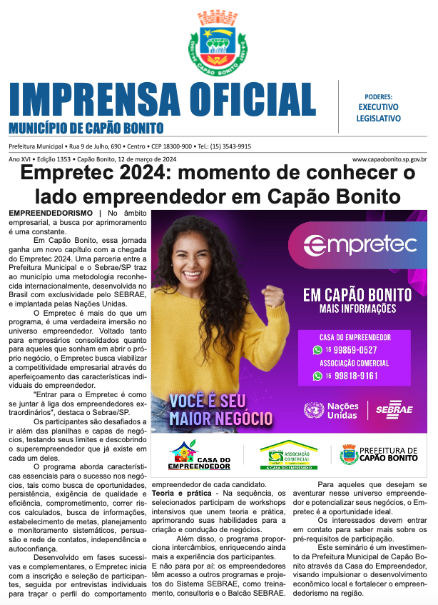 Capa da edição