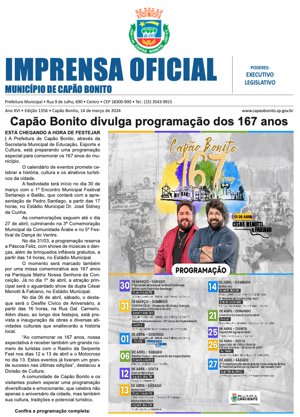 Capa da edição