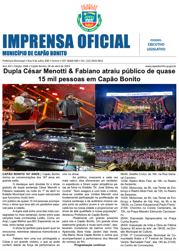 Capa da edição