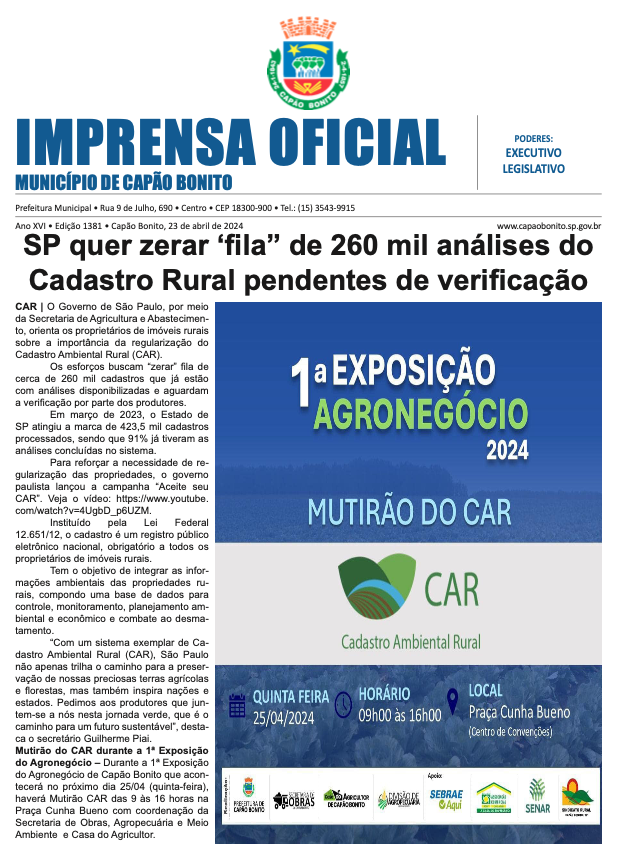 Capa da edição