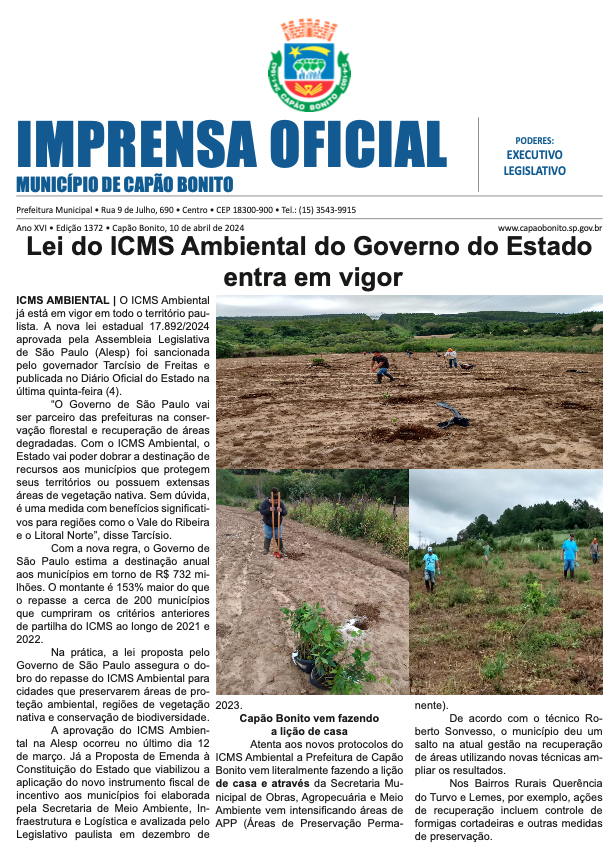 Capa da edição