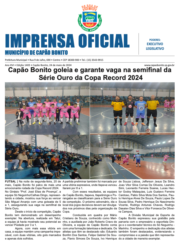 Capa da edição