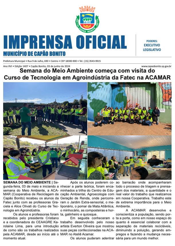 Capa da edição