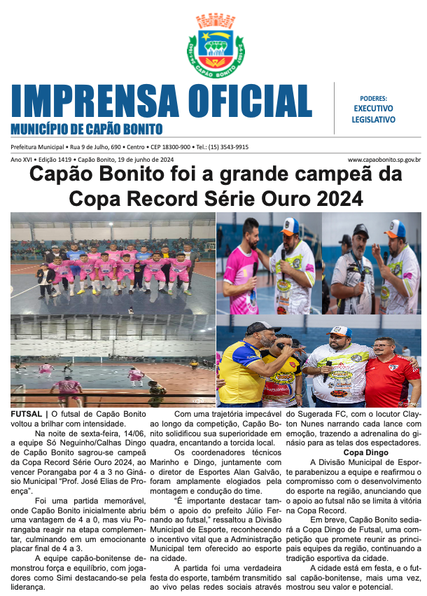 Capa da edição
