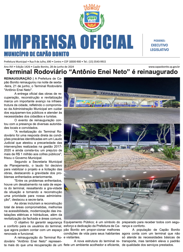 Capa da edição