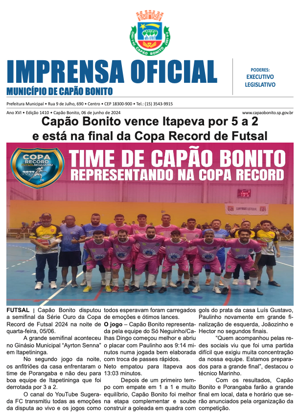 Capa da edição