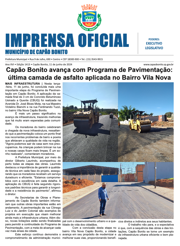 Capa da edição
