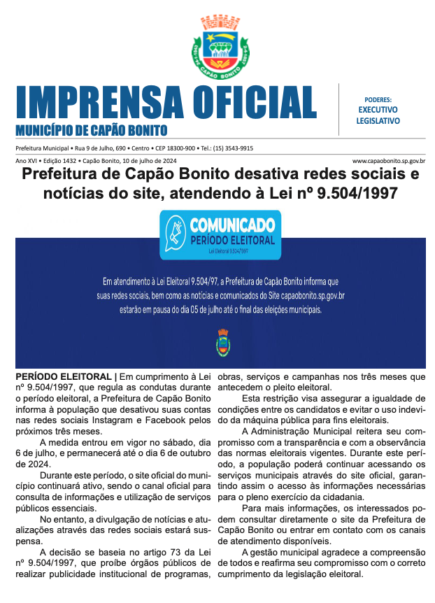 Capa da edição