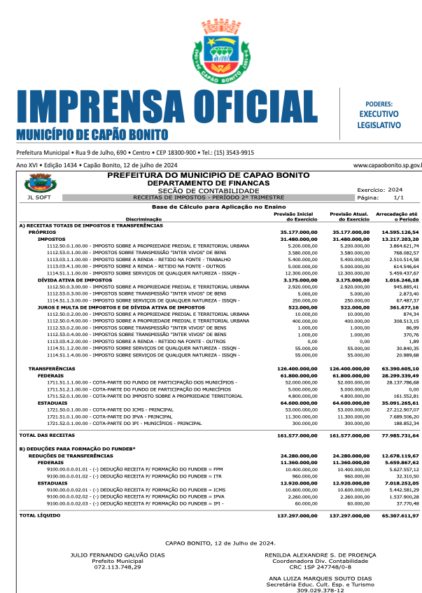 Capa da edição