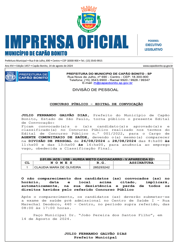 Capa da edição