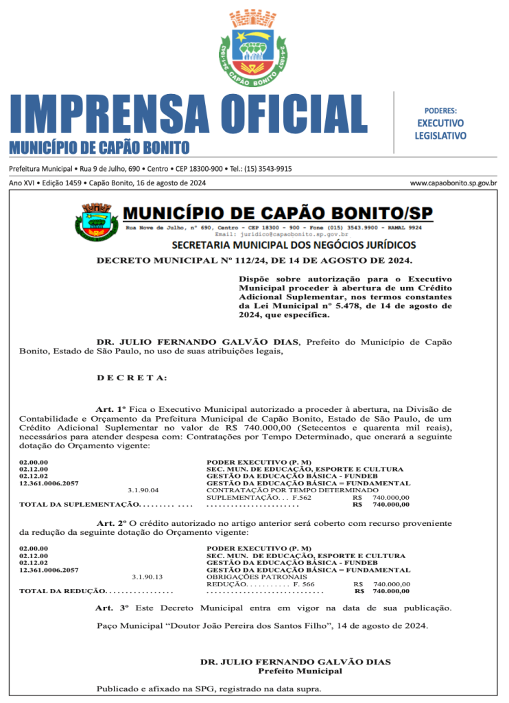 Capa da edição