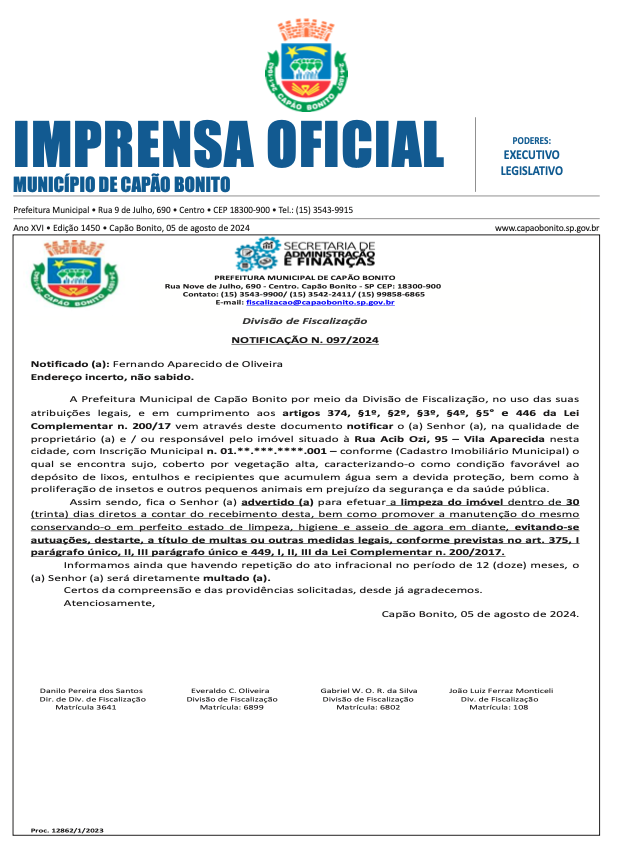 Capa da edição