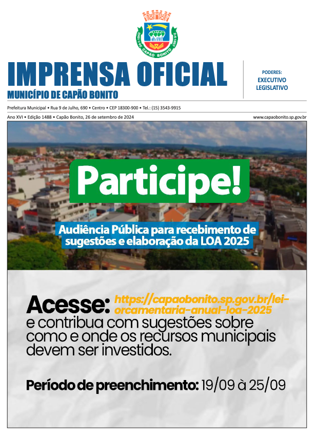 Capa da edição