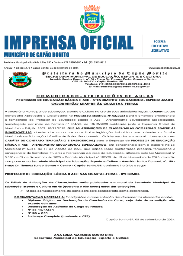 Capa da edição