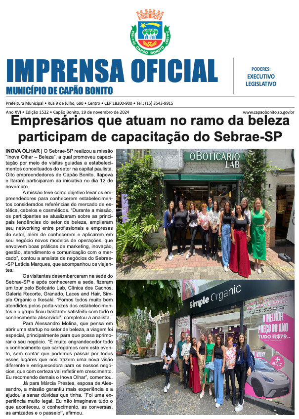 Capa da edição