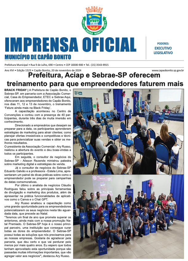 Capa da edição