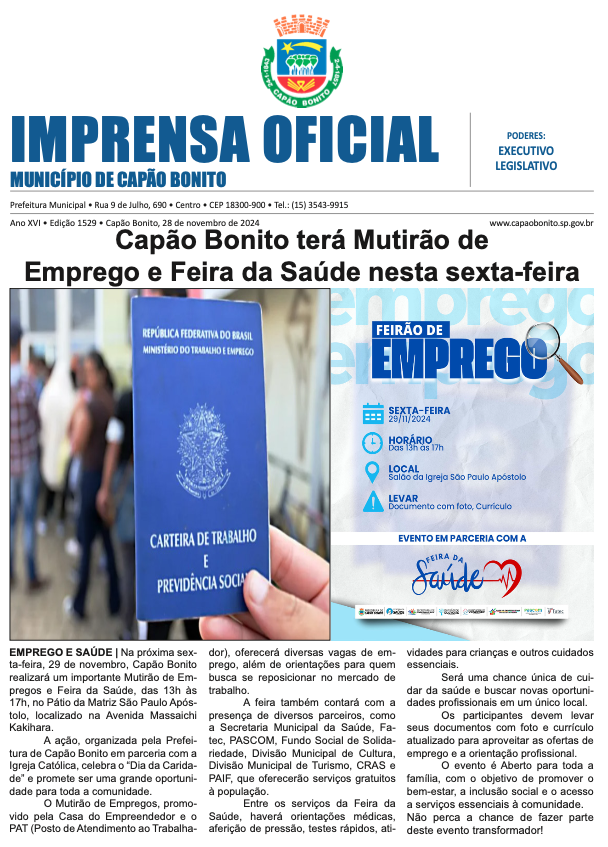 Capa da edição