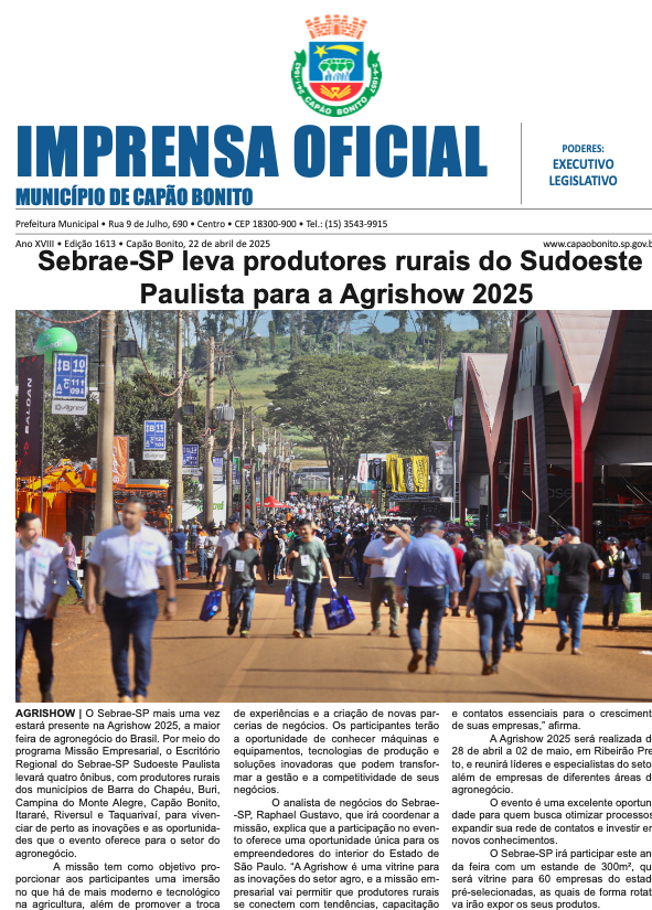 Capa da edição