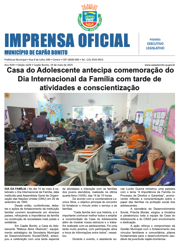 Capa da edição