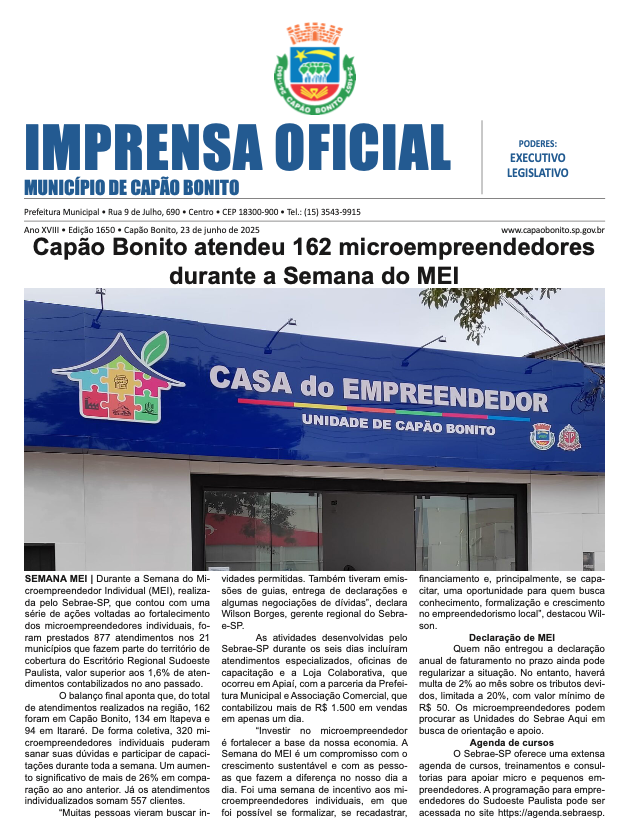 Capa da edição