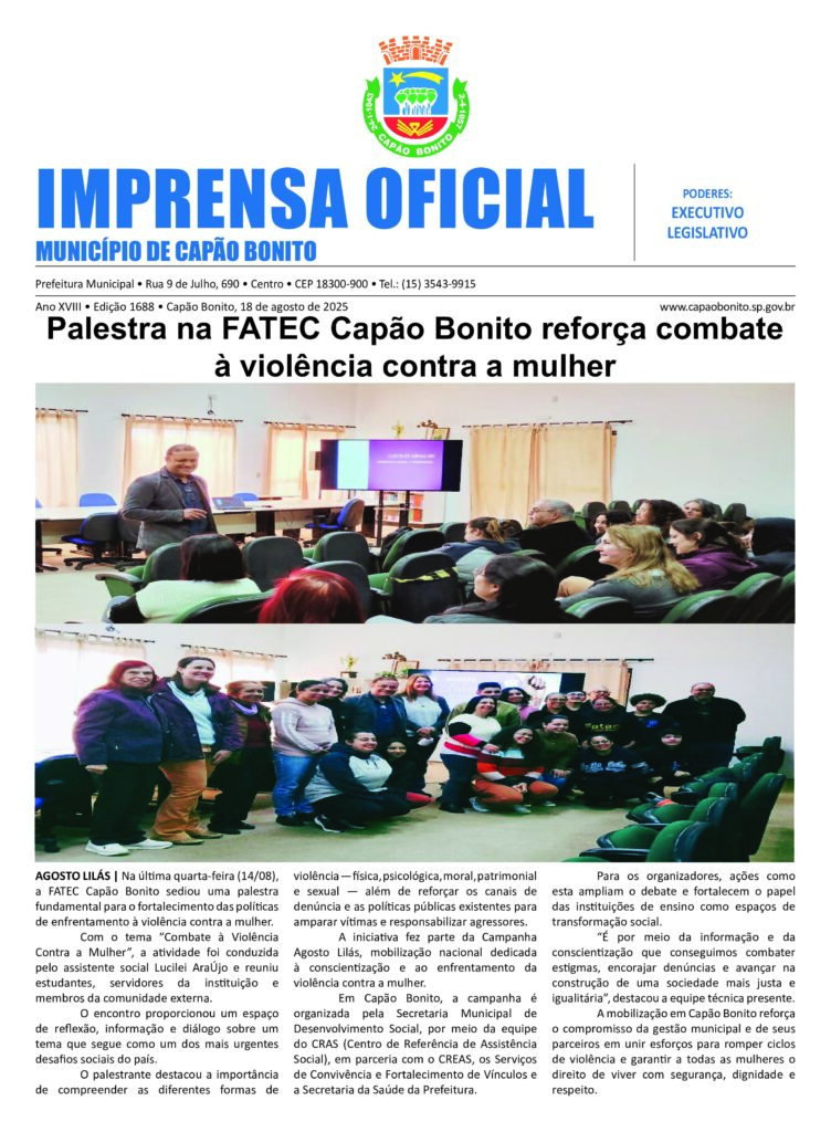 Capa da edição