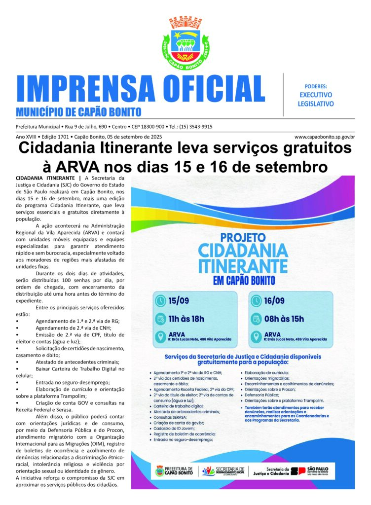 Capa da edição