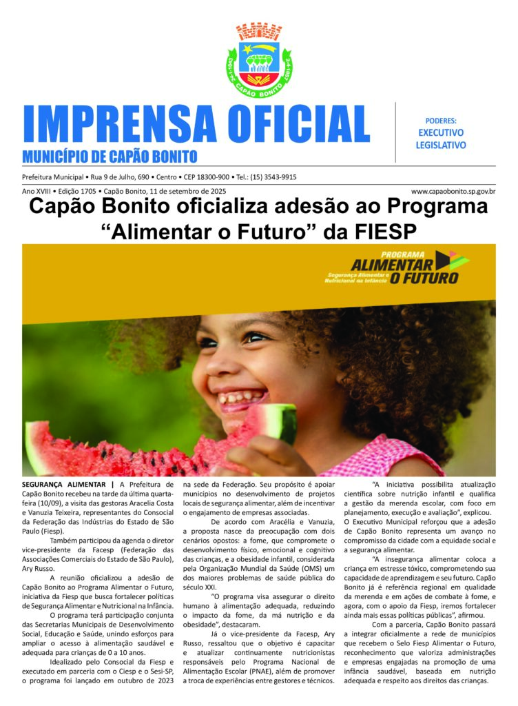Capa da edição