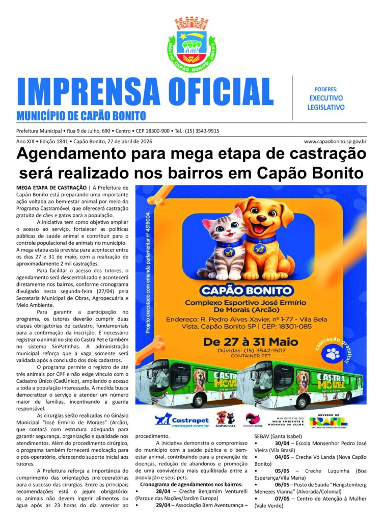 Capa da edição