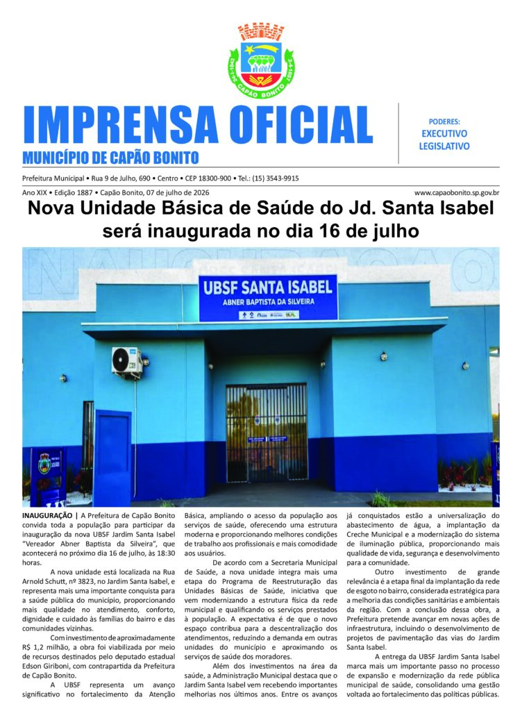 Capa da edição