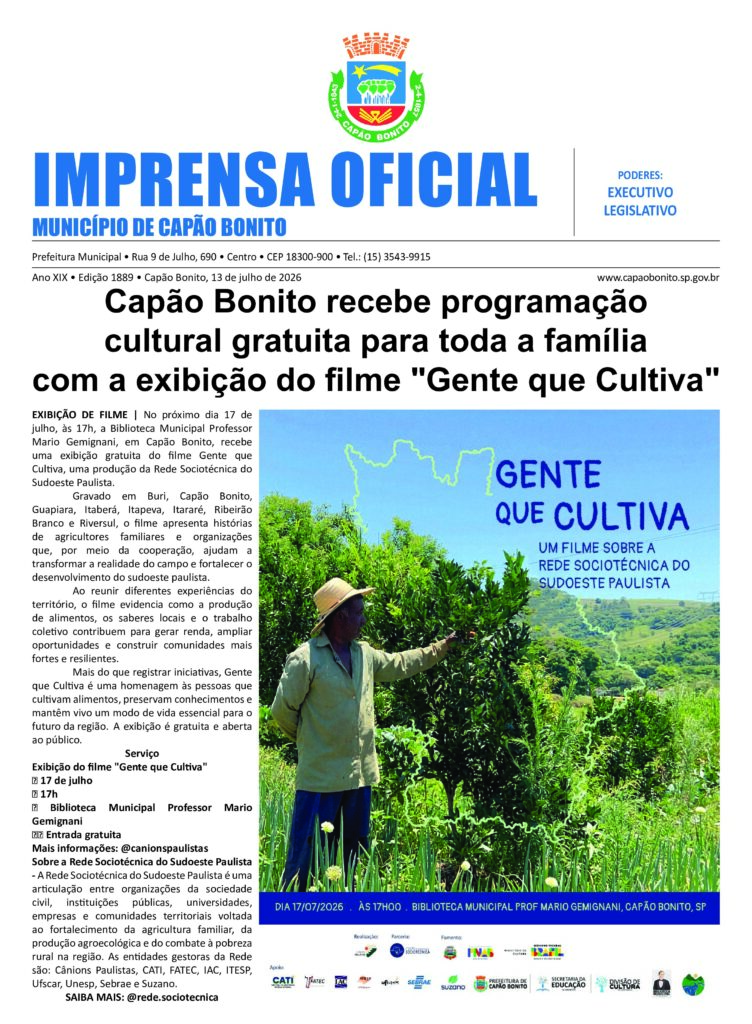 Capa da edição