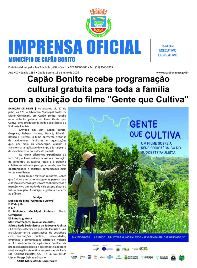 Capa da Edição 3.074