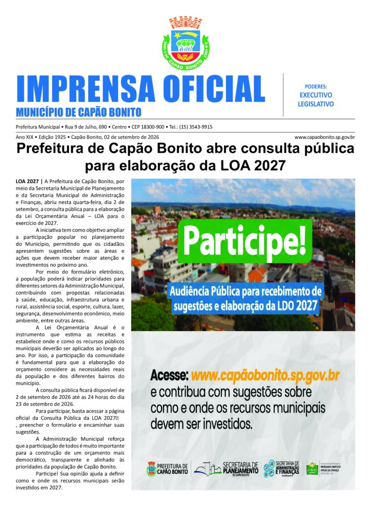 Capa da Edição 3.108