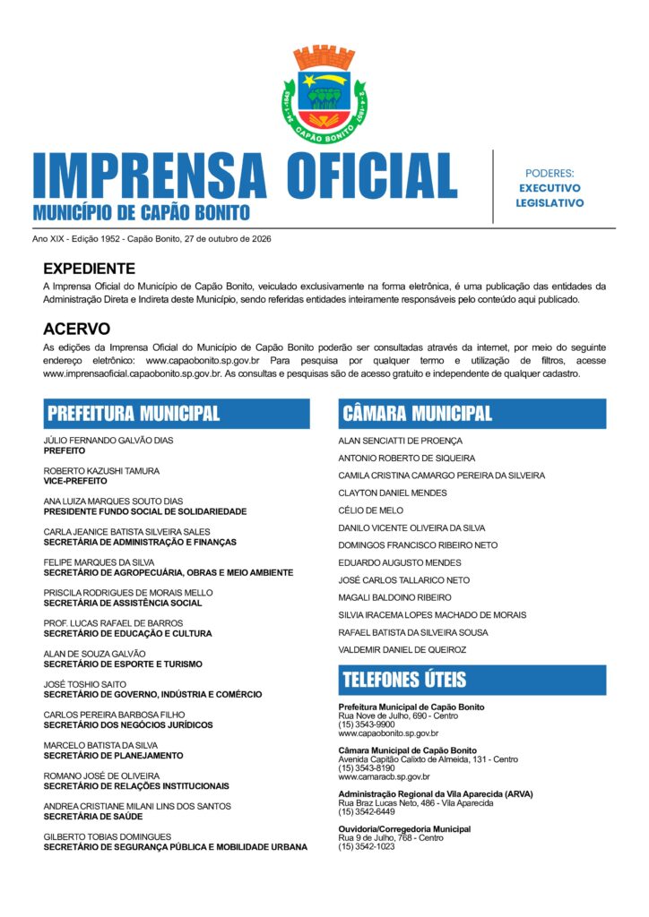 Capa da Edição 3.134